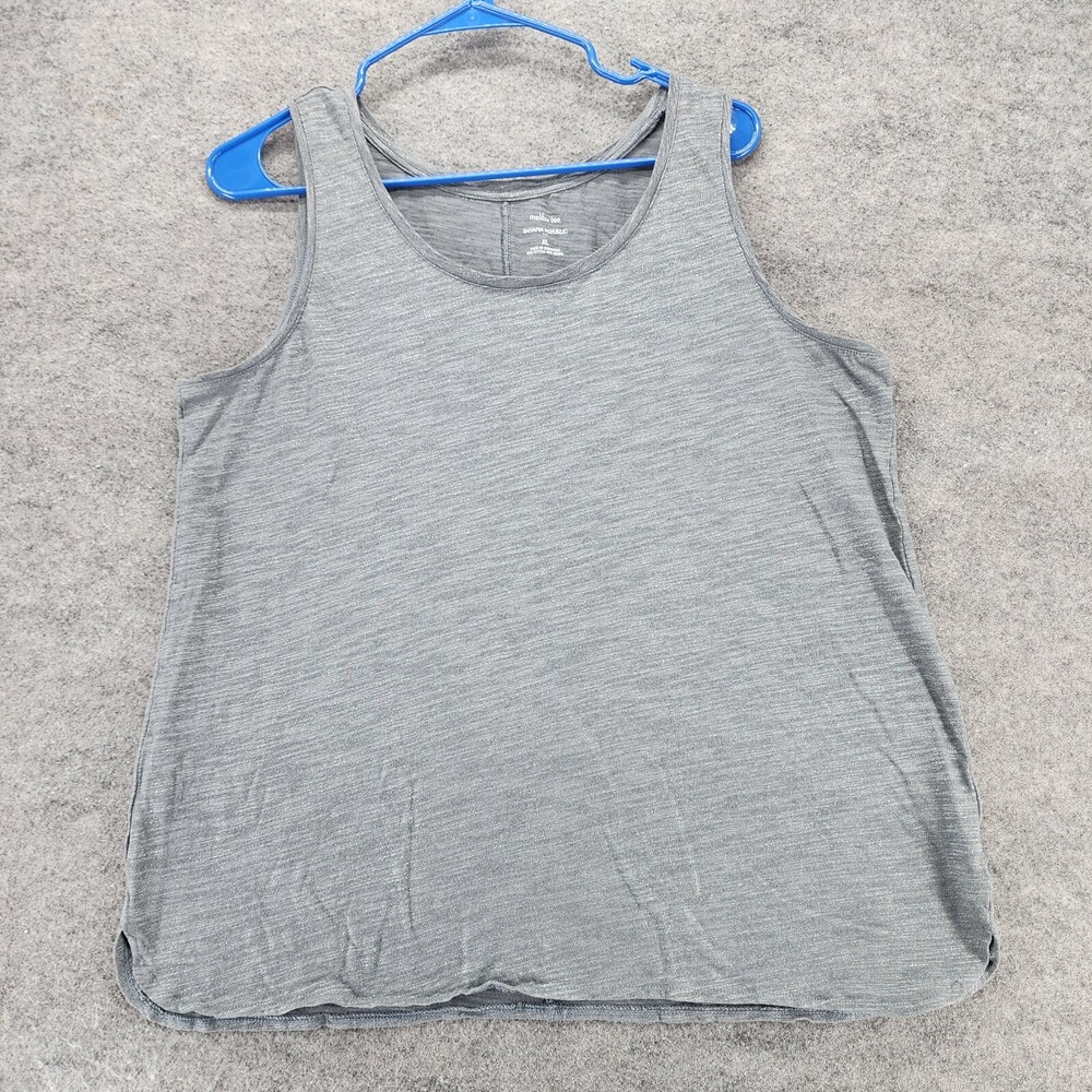 Banana Republic Tank Top Womens XL Malibu Tee Gray Silver